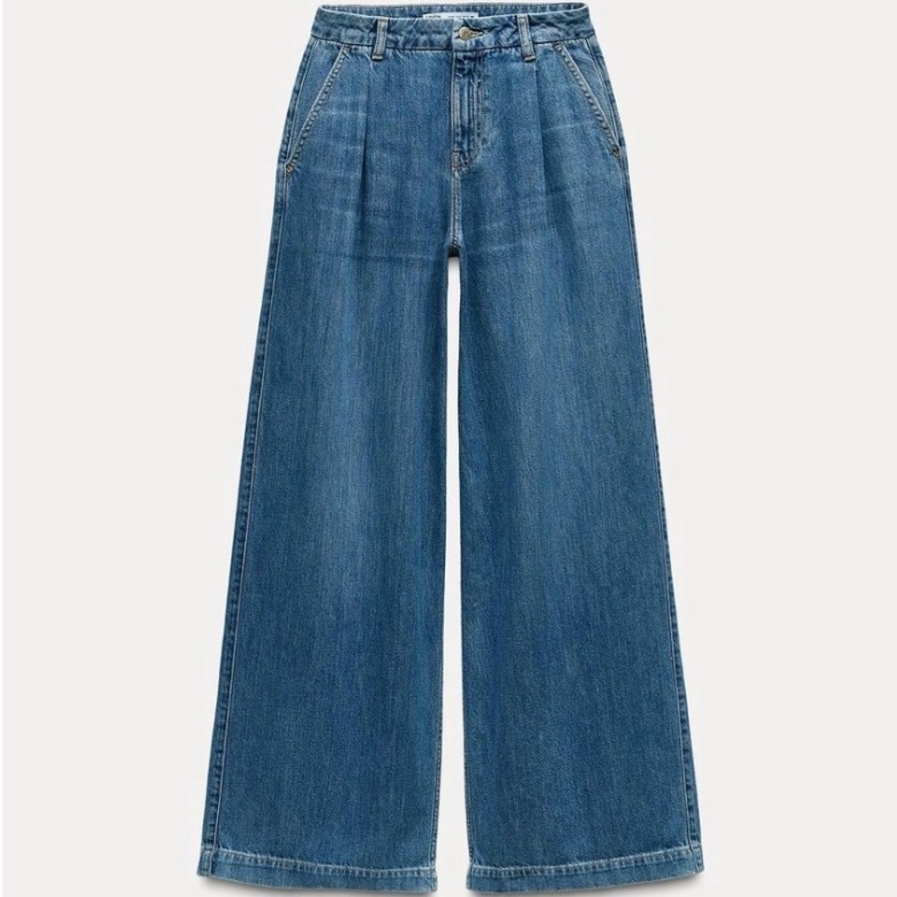 ZARA Mid Rise Style Wide Leg Jeans NWT